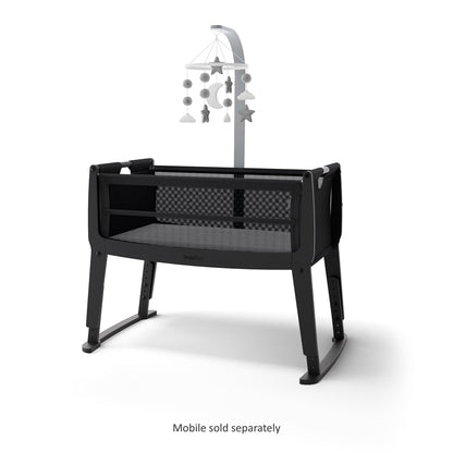 SnuzPod Studio Bedside Crib with mattress - Brooklyn Graphite