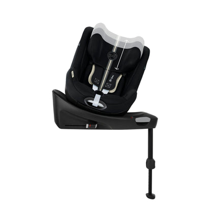 CYBEX Sirona Gi i-Size PLUS 360° Rotating ISOFIX Toddler Car Seat - Moon Black