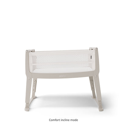 SnuzPod Studio Bedside Crib with mattress - Oslo Grey