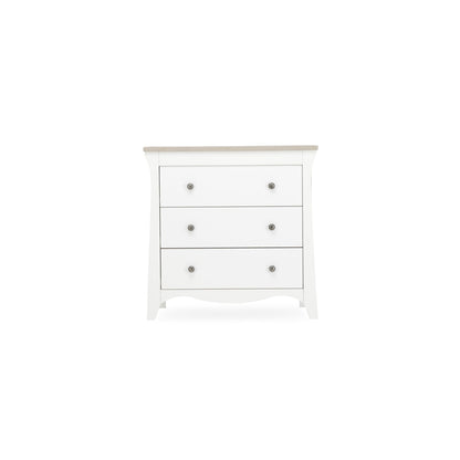 CuddleCo Clara 3 Drawer Dresser & Changer - White/Ash