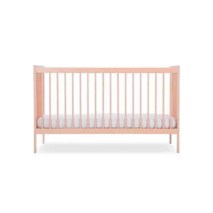 CuddleCo Nola 3pc Changer, Cot Bed and Clothes Rail - Soft Blush