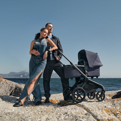 Bugaboo Fox 5 Renew Complete Pushchair Bundle & Free Bugaboo Giraffe Baby Rocker - Black/Heritage Black