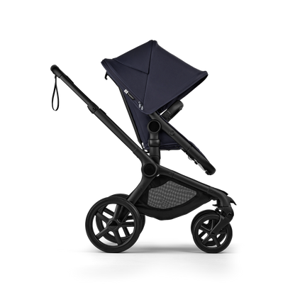 Bugaboo Fox 5 Renew Complete Pushchair Bundle & Free Bugaboo Giraffe Baby Rocker - Black/Deep Indigo