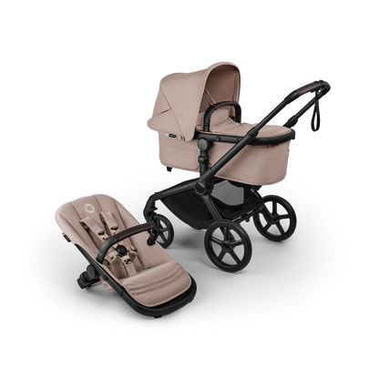 Bugaboo Fox 5 Renew Complete & Free Bugaboo Giraffe Baby Rocker - Black/Desert Taupe Melange