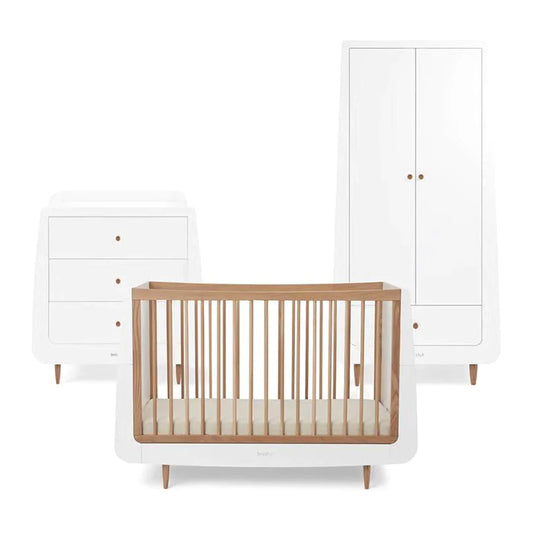 SnuzKot Skandi - The Natural Edit - 3 Piece Nursery Furniture Set - Oak